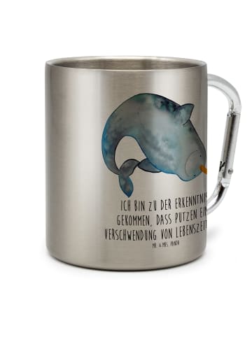 Mr. & Mrs. Panda Becher Narwal mit Spruch in Silber