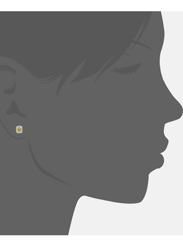 Diamant L'éternel Ohrringe aus 375 Weißgold mit Diamant mit Citrin