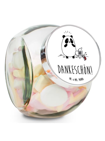 Mr. & Mrs. Panda Bonbonglas Panda Dankeschön mit Spruch in Weiß
