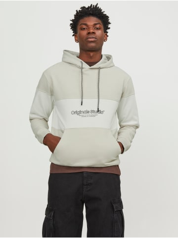 Jack & Jones Design Kapuzenpullover Hoodie mit Bauchtasche JORLAKEWOOD in Sand