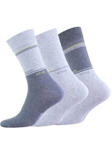 Vincent Creation® 6 Paar Casual Socken "URBAN STYLE" in grau