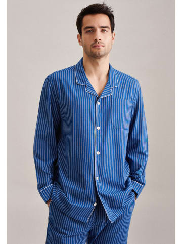 Seidensticker Pyjama Regular in Mittelblau