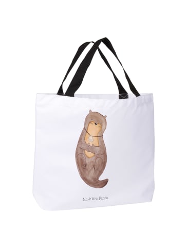 Mr. & Mrs. Panda Shopper Otter Muschel ohne Spruch in Weiß