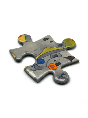 Mr. & Mrs. Panda Puzzle Koala Familie Design mit Spruch in Weiß