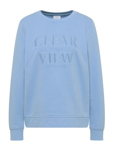Cecil Sweatshirt mit Wording in Blau