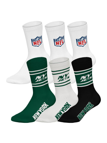 NFL Socken 6er Pack in New York Jets/Weiß