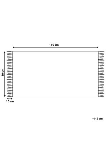 Beliani Kurzflor BESNI in Blau - (W) 80 x (H) 1 x (L) 150 cm