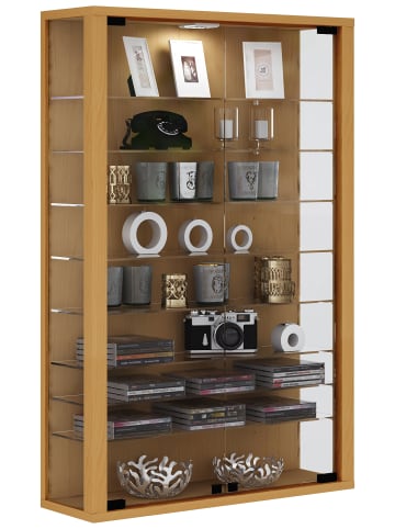 ebuy24 Vitrinenschrank Vitrosa Braun 59 x 18 cm