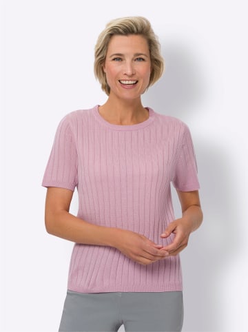 Sieh an! Kurzarmpullover in rosé