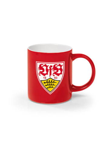 BMG VfB Stuttgart Kaffeebecher - 350 ml - rot/weiß mit Logo