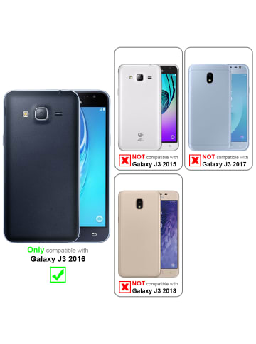 cadorabo Handykette für Samsung Galaxy J3 2016 Hülle in TIEF BLAU