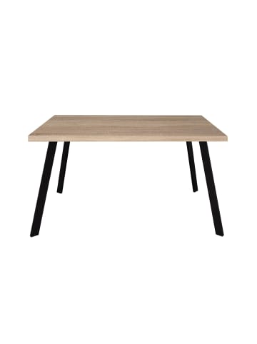 58 aufm Kessel ESSTISCH rechteckig Ediva 1 180 x 90 x 75 Esszimmertisch Schwarz/Eiche Sägerau