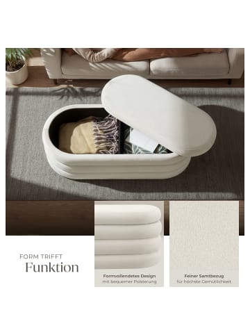 tectake Gepolsterte Sitztruhe mit Stauraum  110 x 45 x 42 cm