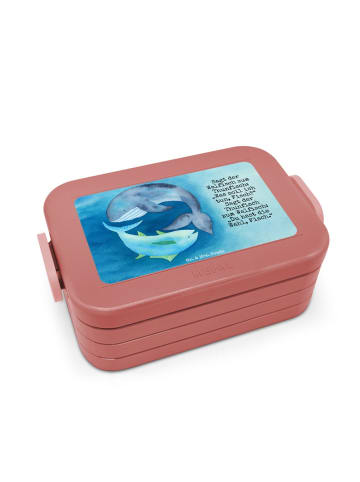 Mr. & Mrs. Panda MEPAL Bentobox Walfisch Thunfisch Design mit Sp... in Rot Pastell