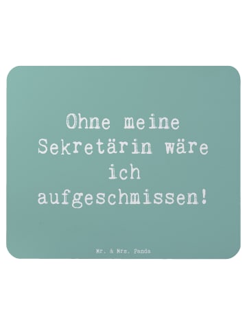 Mr. & Mrs. Panda Mouse Pad Spruch Sekretärin Helfer mit Spruch in Meeresbrise