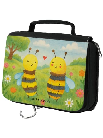 Mr. & Mrs. Panda Make-Up Tasche Biene Verliebt Design ohne Spruch in Weiß