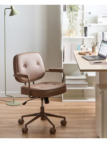 Beliani Bürostuhl PARAMUS in Braun - (W) 60 x (H) 81 x (L) 65 cm