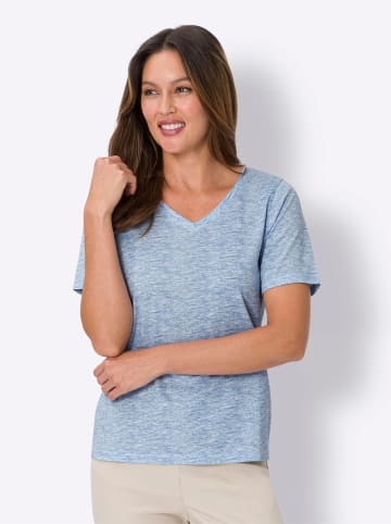 Sieh an! Kurzarmshirt in himmelblau-meliert
