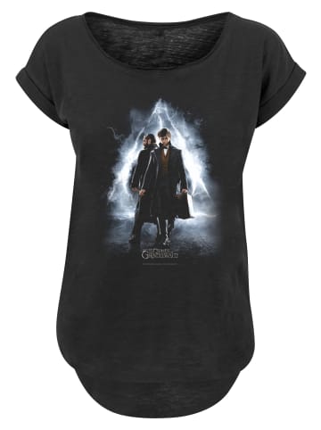F4NT4STIC Long Cut T-Shirt Phantastische Tierwesen Newt and Dumbledore Poster in schwarz