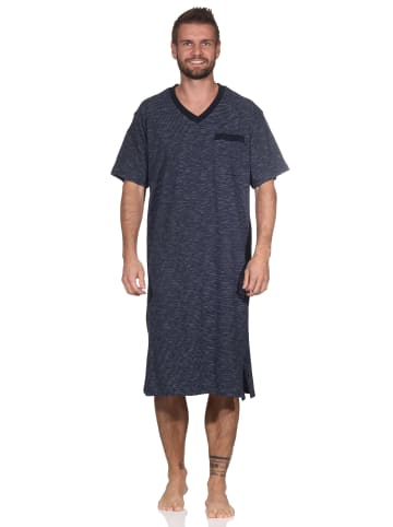 NORMANN Kurzarm Nachthemd - 80226 in dunkelgrau