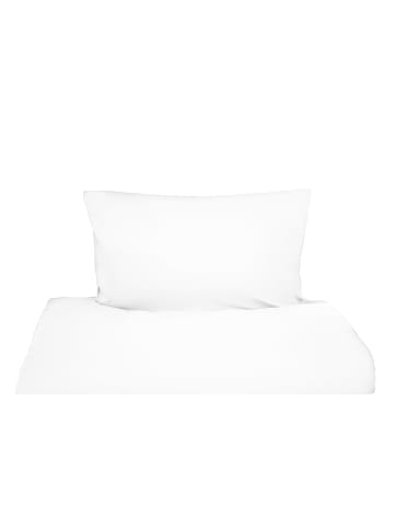 COFI 1453 Einfarbige Bettwäsche 100% Baumwolle in Weiß
