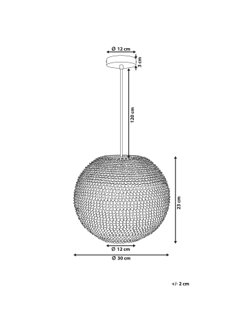 Beliani Pendelleuchten SEINE in Kupfer - (W) 30 x (H) 142 x (L) 30 cm