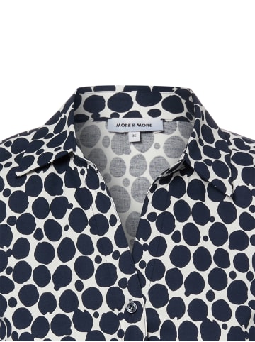 More & More Bluse in marine weiß