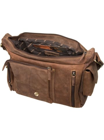 Greenburry Umhängetasche Vintage New Hunting Bag II in Sattelbraun