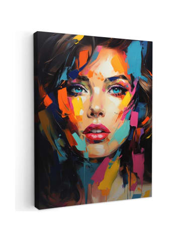 MuchoWow Leinwand bilder Buntes Porträt (BxH)