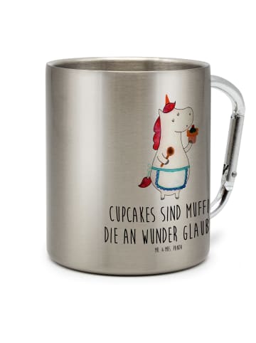 Mr. & Mrs. Panda Kaffeetasse Einhorn Küche mit Spruch in Silber