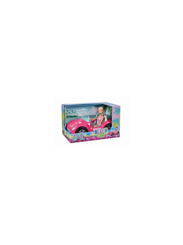 Simba Modepuppe Steffi Love Beach Car mit Strand Cabrio