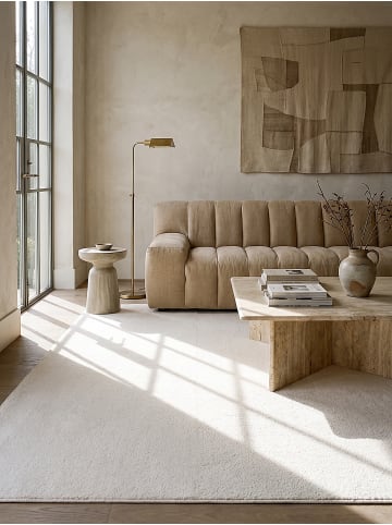 KADIMA DESIGN Teppichläufer Uni Antirutsch weich wohnlich Wohnzimmer Schlafzimmer in Creme