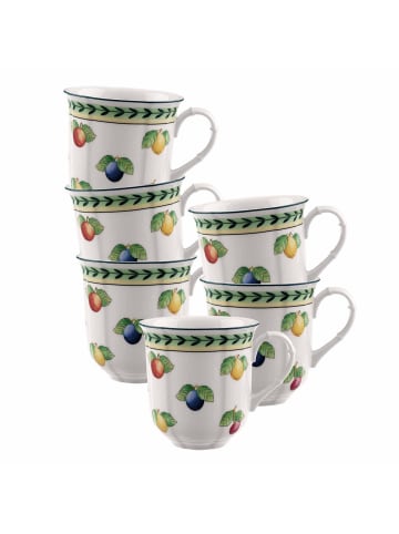 Villeroy & Boch 6er Set Henkelbecher French Garden Fleurence in 250 ml in bunt