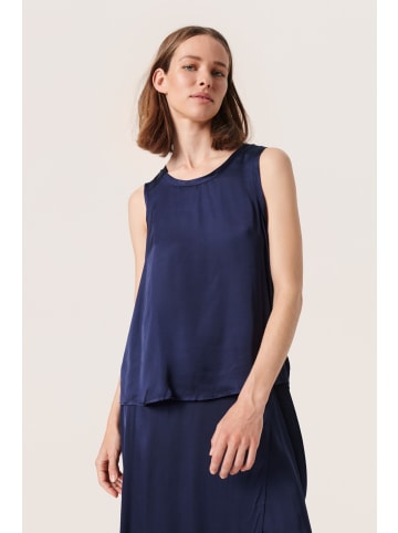Soaked in Luxury Ärmellose Bluse SlEline Gerade Passform in Night Sky