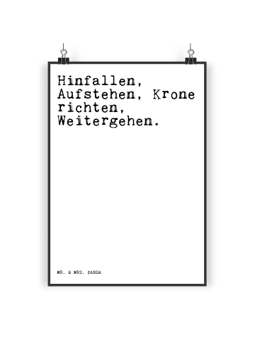 Mr. & Mrs. Panda wanddeko Hinfallen, Aufstehen, Krone richten,..... in Weiß