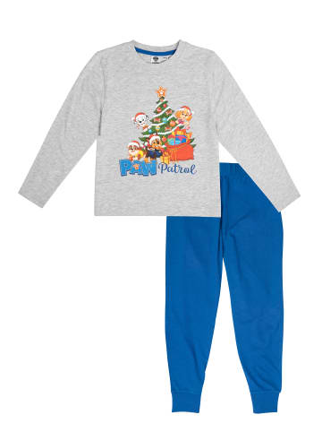 United Labels Paw Patrol XMAS Schlafanzug Christmas Pyjama Set Langarm in blau/grau