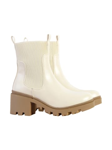 Divine Factory Stiefel mit Absatz Beige