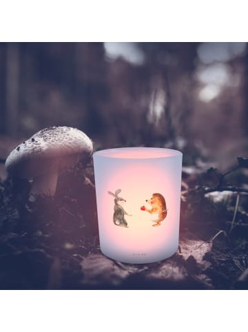Mr. & Mrs. Panda Glas Kerzenhalter Hase Igel ohne Spruch in Transparent