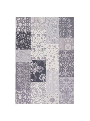 Pergamon Luxus Vintage Designerteppich Patchwork in Antraciet