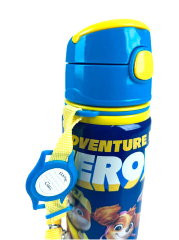 Paw Patrol Alu-Trinkflasche Paw Patrol 600 ml mit Klappdeckel & Tragegurt in Blau