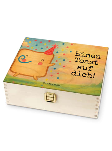 Mr. & Mrs. Panda Teebeuteldose Toast Party Design mit Spruch in Weiß