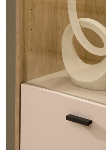 Furn.Design Wohnwand in kaschmir und Eiche 349 cm 4-teilig, Wohnkombination mit Soft-Close