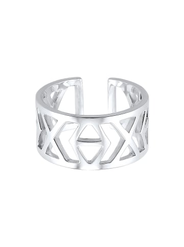 Elli Ring 925 Sterling Silber Geo, Zahlen in Silber