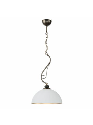 Licht-Erlebnisse Pendelleuchte (B)30 x (L)30 x (T)85 cm in Shabby Braun Antik Weiß Gold