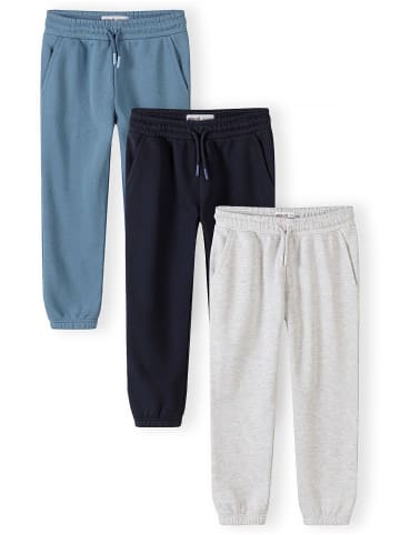 Minoti 3-er Pack Jogginghose 29FLEECE284 in dunkelblau