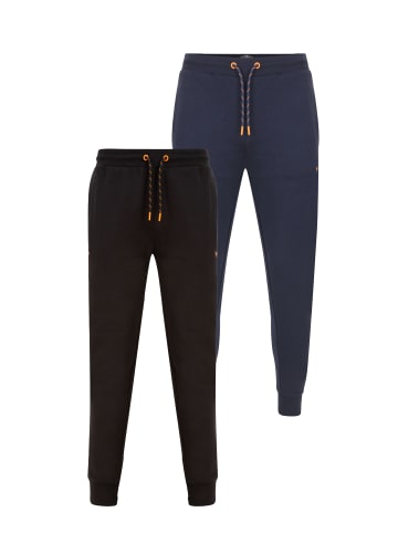 Threadbare Sweathose (2er-Pack) Trifoliate in Black - Navy