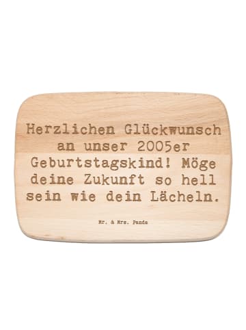 Mr. & Mrs. Panda Frühstücksbrettchen Spruch 2005 Geburtstag mit ... in Transparent