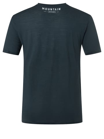 super.natural Merino T-Shirt in blau