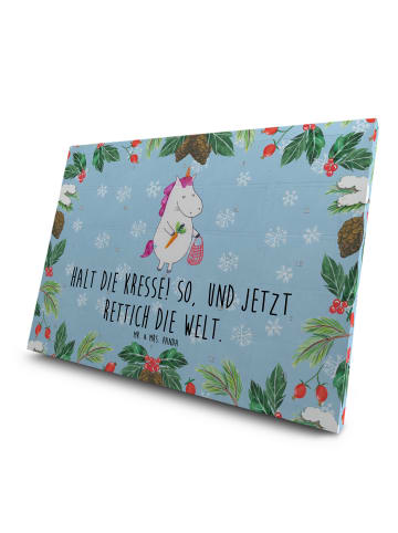 Mr. & Mrs. Panda Tee Adventskalender Einhorn Gemüse mit Spruch in Eisblau