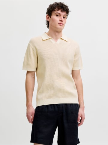 Jack & Jones Gestricktes Polo in Whitecap Gray